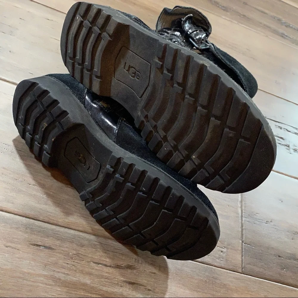 Ugg kids boots black diamond quilted‎